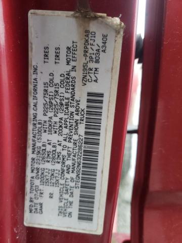 5TEGN92N63Z286227 - 2003 TOYOTA TACOMA DOUBLE CAB PRERUNNER RED photo 13