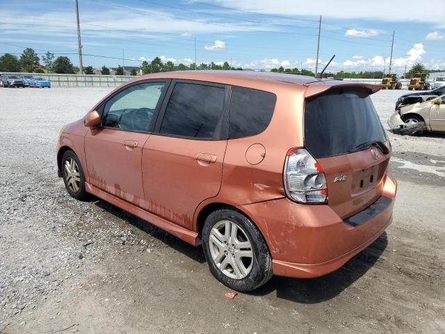 JHMGD38687S033810 - 2007 HONDA FIT S ORANGE photo 2