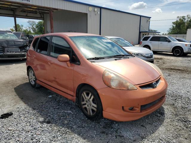 JHMGD38687S033810 - 2007 HONDA FIT S ORANGE photo 4