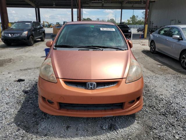 JHMGD38687S033810 - 2007 HONDA FIT S ORANGE photo 5