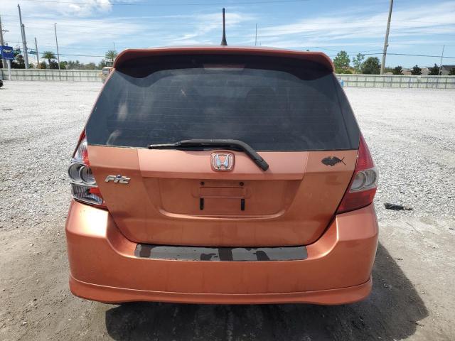 JHMGD38687S033810 - 2007 HONDA FIT S ORANGE photo 6