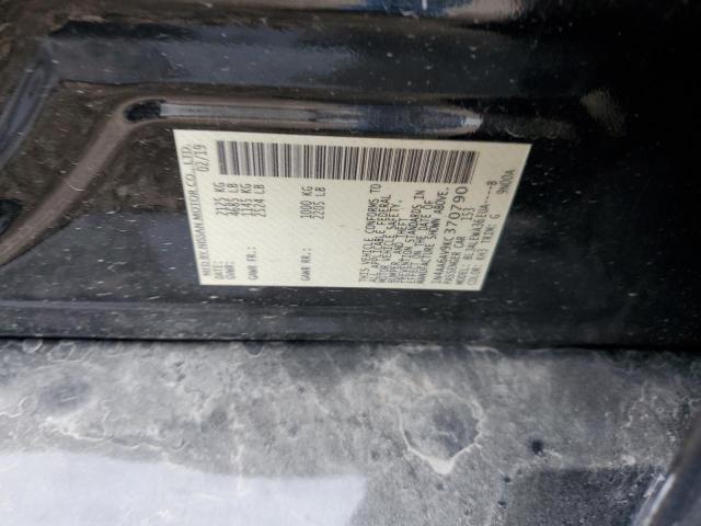 1N4AA6AV9KC370790 - 2019 NISSAN MAXIMA S BLACK photo 12