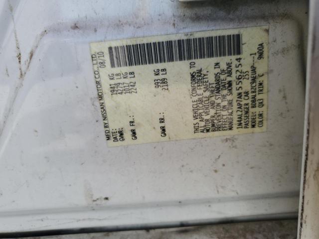 1N4AL2AP7AN556254 - 2010 NISSAN ALTIMA BASE أبيض صورة 12