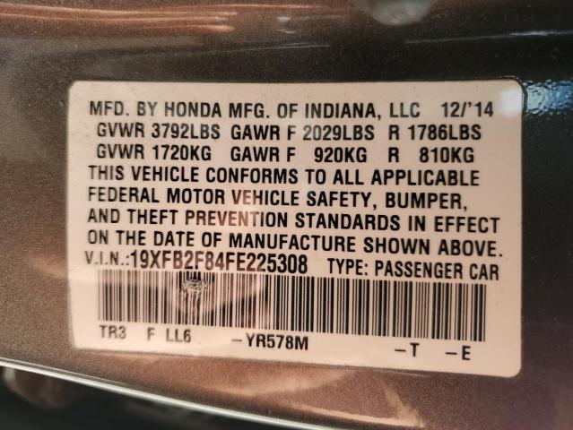 19XFB2F84FE225308 - 2015 HONDA CIVIC EX CHARCOAL photo 13