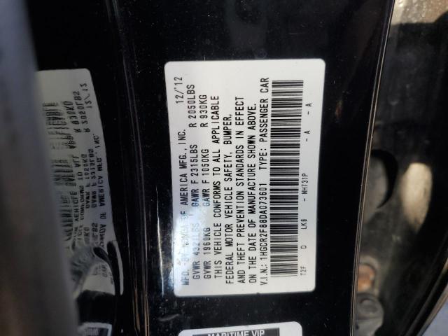 1HGCR2F88DA073601 - 2013 HONDA ACCORD EXL BLACK photo 12