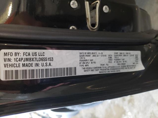 1C4PJMBX7LD655153 - 2020 JEEP CHEROKEE TRAILHAWK BLACK photo 13