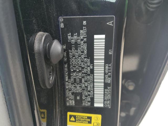 5TDZK3EH9DS135952 - 2013 TOYOTA HIGHLANDER BASE Черный фото 12