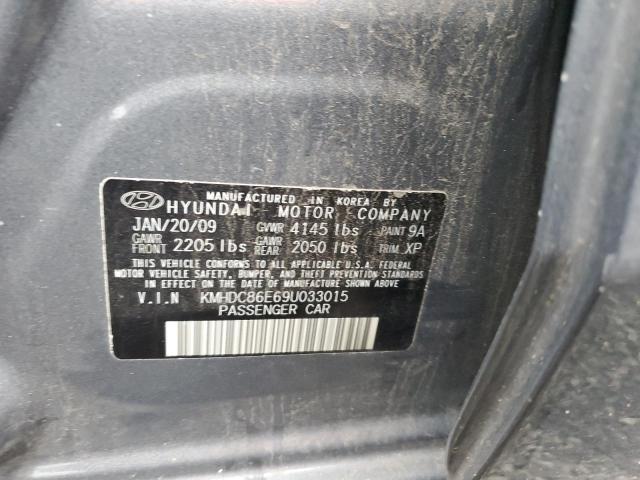 KMHDC86E69U033015 - 2009 HYUNDAI ELANTRA TO GRAY photo 12