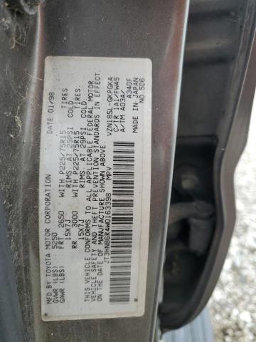 JT3HN86R4W0163398 - 1998 TOYOTA 4RUNNER SR5 გრაფიტი ფოტო 13