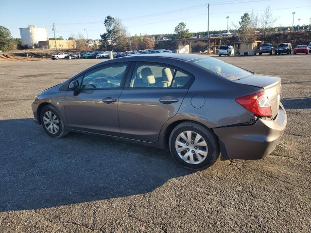 2HGFB2F55CH560603 - 2012 HONDA CIVIC LX BROWN photo 2