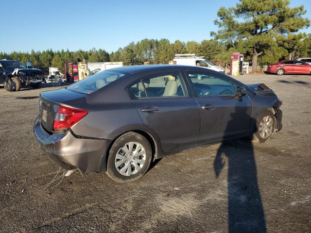 2HGFB2F55CH560603 - 2012 HONDA CIVIC LX BROWN photo 3