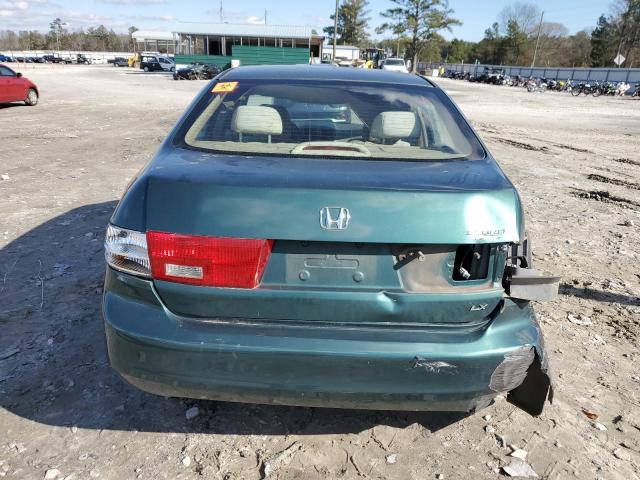 3HGCM56383G710670 - 2003 HONDA ACCORD LX GREEN photo 6