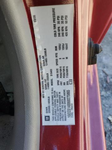 1GCCS148868275865 - 2006 CHEVROLET COLORADO BURGUNDY photo 12