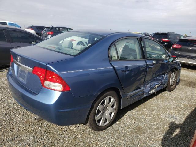 1HGFA16559L030009 - 2009 HONDA CIVIC LX BLUE photo 3