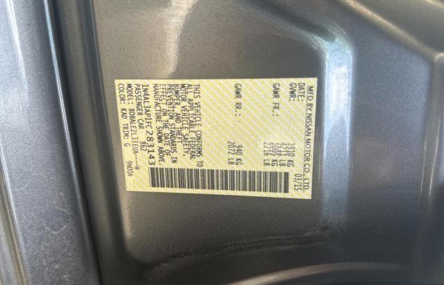 1N4AL3AP1FC283143 - 2015 NISSAN ALTIMA 2.5 灰色 照片 10