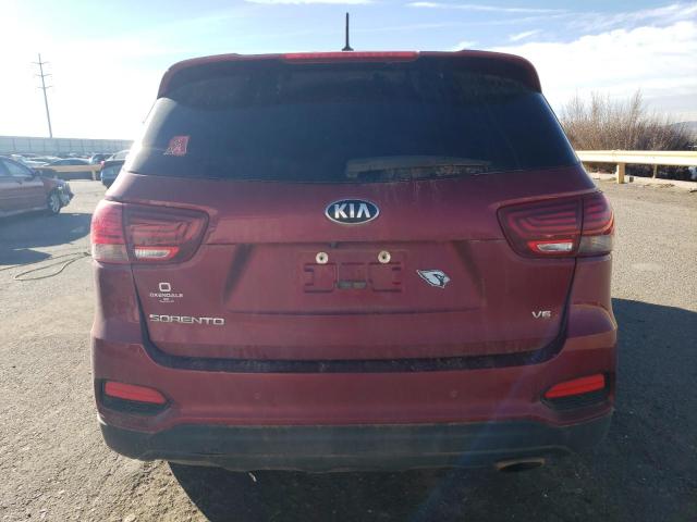 5XYPGDA5XKG608536 - 2019 KIA SORENTO LX BURGUNDY photo 6