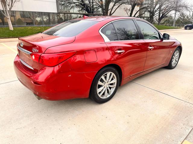 JN1BV7AR1EM695320 - 2014 INFINITI Q50 BASE RED photo 4