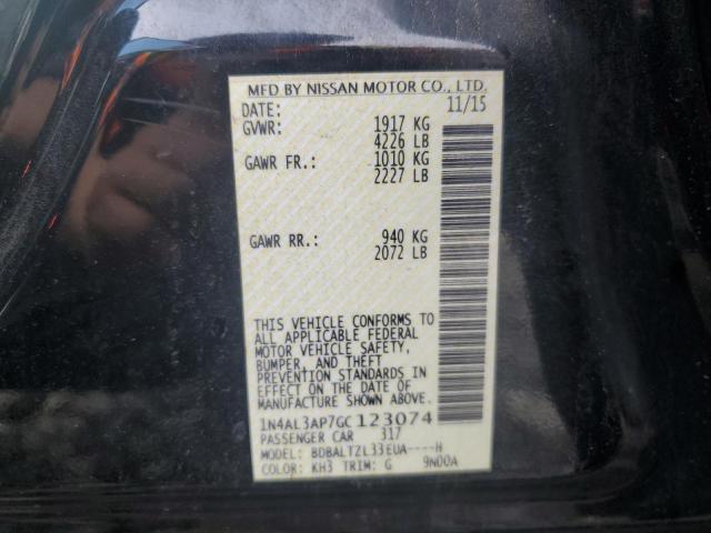 1N4AL3AP7GC123074 - 2016 NISSAN ALTIMA 2.5 BLACK photo 12