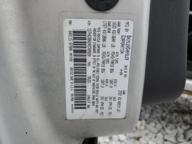 1D7HG38N24S709920 - 2004 DODGE DAKOTA QUAD SPORT SILVER photo 12