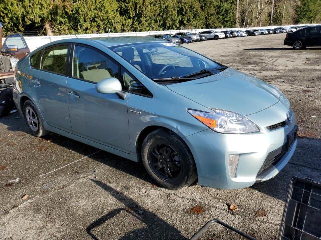 JTDKN3DU0E1834974 - 2014 TOYOTA PRIUS TURQUOISE photo 4