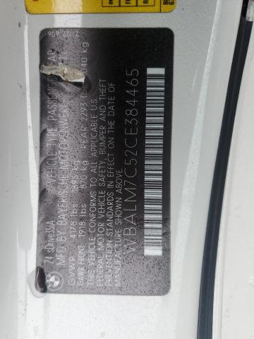 WBALM7C52CE384465 - 2012 BMW Z4 SDRIVE35I WHITE photo 12