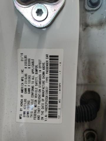 1HGCR2F82GA108637 - 2016 HONDA ACCORD EXL WHITE photo 13