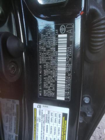 2T1KU40E09C133148 - 2009 TOYOTA COROLLA MA BLACK photo 12