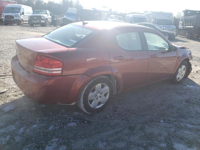 1B3CC4FB4AN113377 - 2010 DODGE AVENGER SXT RED photo 3