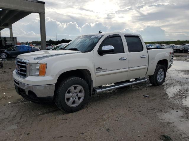 3GTP2VE7XDG182223 - 2013 GMC SIERRA K1500 SLE WHITE photo 1