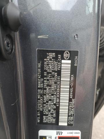 4T1BF3EKXBU636595 - 2011 TOYOTA CAMRY BASE رمادي صورة 12