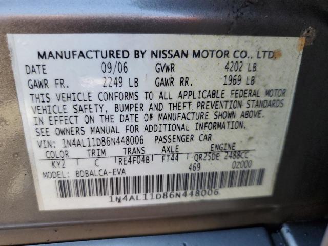 1N4AL11D86N448006 - 2006 NISSAN ALTIMA S TAN photo 13