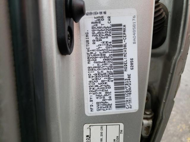 4T1BF30K22U518354 - 2002 TOYOTA CAMRY LE SILVER photo 12