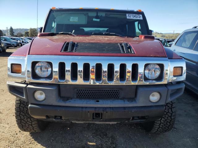 5GRGN23U55H130325 - 2005 HUMMER H2 MAROON photo 5