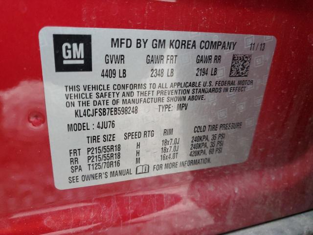 KL4CJFSB7EB598248 - 2014 BUICK ENCORE CONVENIENCE 栗色 照片 14