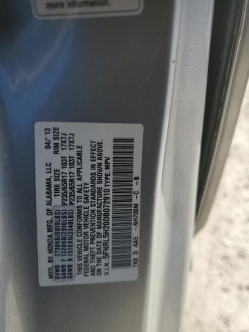 5FNRL5H20DB072910 - 2013 HONDA ODYSSEY LX SILVER photo 13