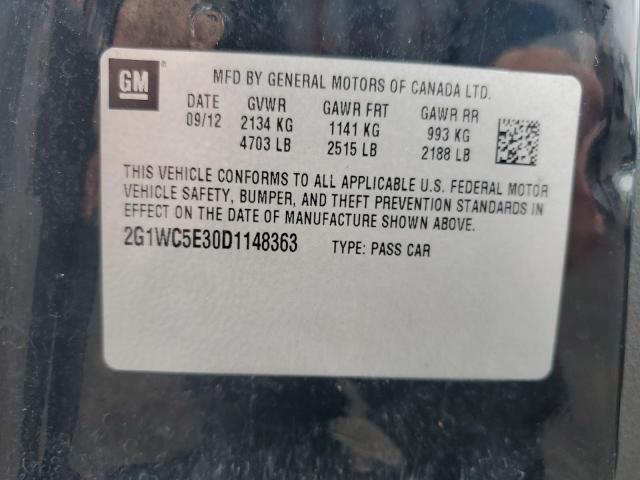 2G1WC5E30D1148363 - 2013 CHEVROLET IMPALA LTZ BLACK photo 12