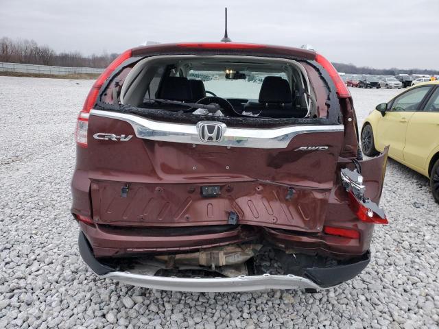 2HKRM4H71FH700366 - 2015 HONDA CR-V EXL BURGUNDY photo 6