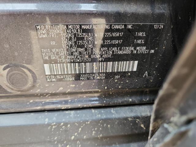 2T3H1RFV1SW372520 - 2025 TOYOTA RAV4 LE GRAY photo 14