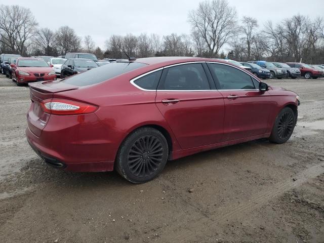 3FA6P0K98ER262363 - 2014 FORD FUSION TITANIUM RED photo 3