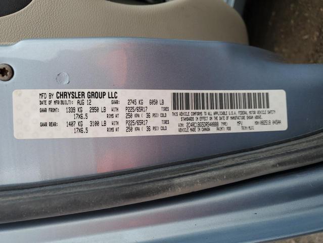 2C4RC1BG5DR540888 - 2013 CHRYSLER TOWN & COU TOURING 蓝色 照片 13