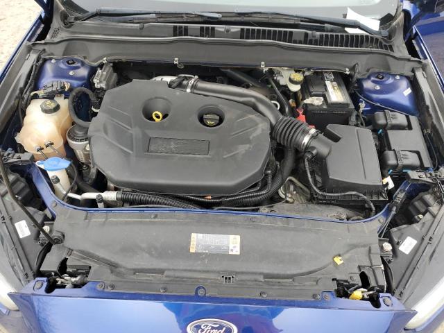 3FA6P0T92GR295828 - 2016 FORD FUSION SE BLUE photo 11