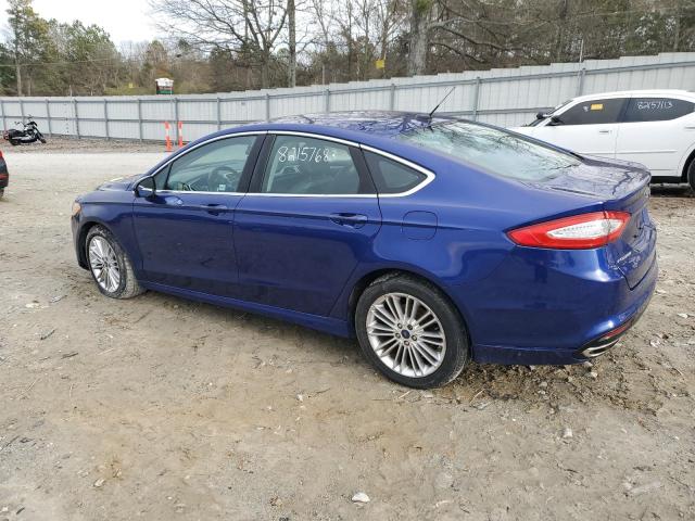 3FA6P0T92GR295828 - 2016 FORD FUSION SE BLUE photo 2