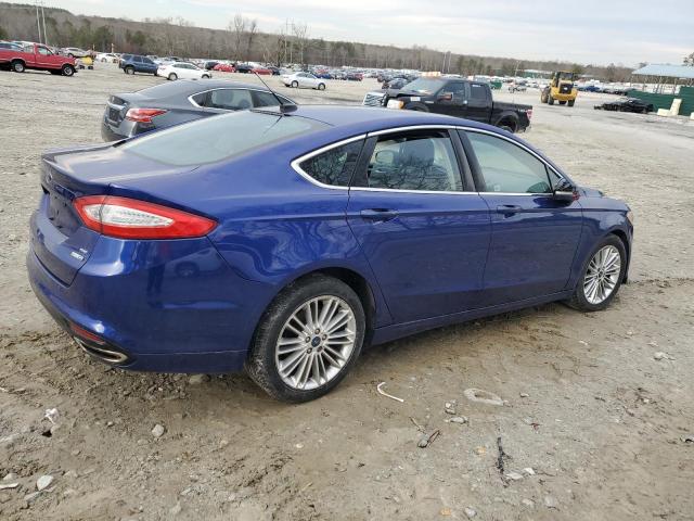 3FA6P0T92GR295828 - 2016 FORD FUSION SE BLUE photo 3