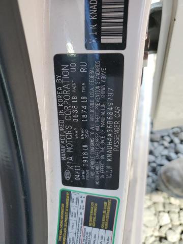 KNADH4A36B6849797 - 2011 KIA RIO BASE თეთრი ფოტო 13