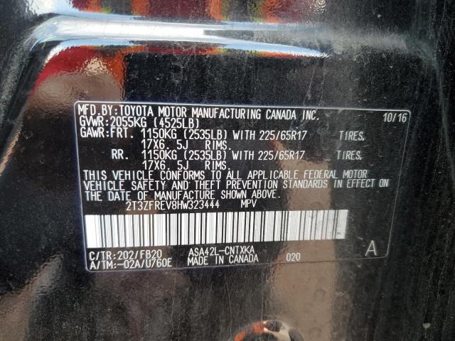 2T3ZFREV8HW323444 - 2017 TOYOTA RAV4 LE BLACK photo 13