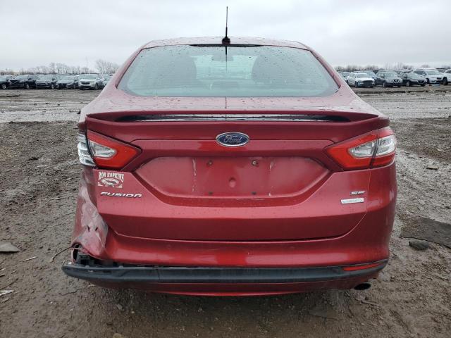 3FA6P0HR5DR154269 - 2013 FORD FUSION SE RED photo 6