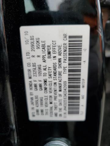 JH4CU2E63AC042669 - 2010 ACURA TSX BLACK photo 12