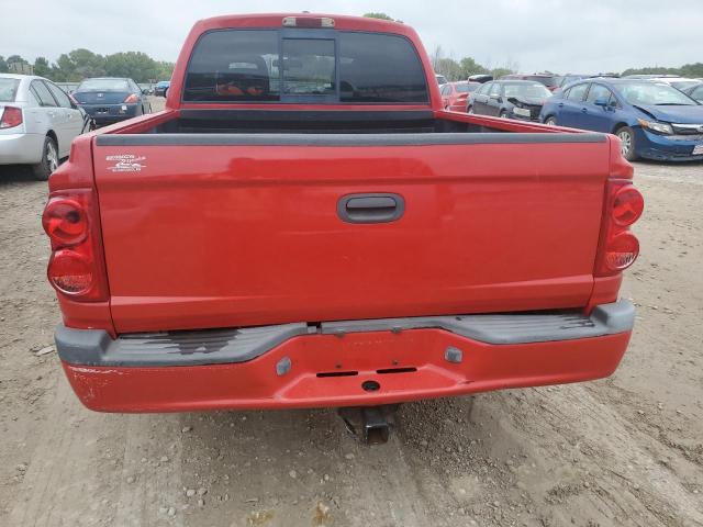 1D7HW48J87S118288 - 2007 DODGE DAKOTA QUAD SLT RED photo 6