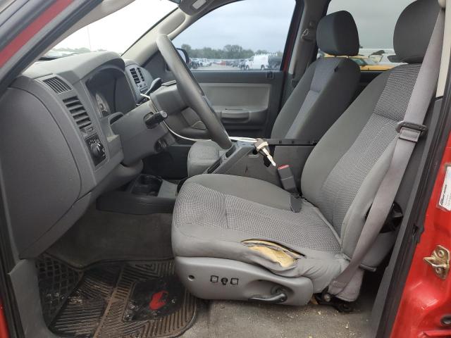 1D7HW48J87S118288 - 2007 DODGE DAKOTA QUAD SLT RED photo 7