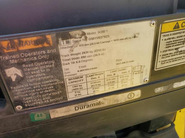 G001V02792S - 2018 HYST FORKLIFT Gelb Foto 10